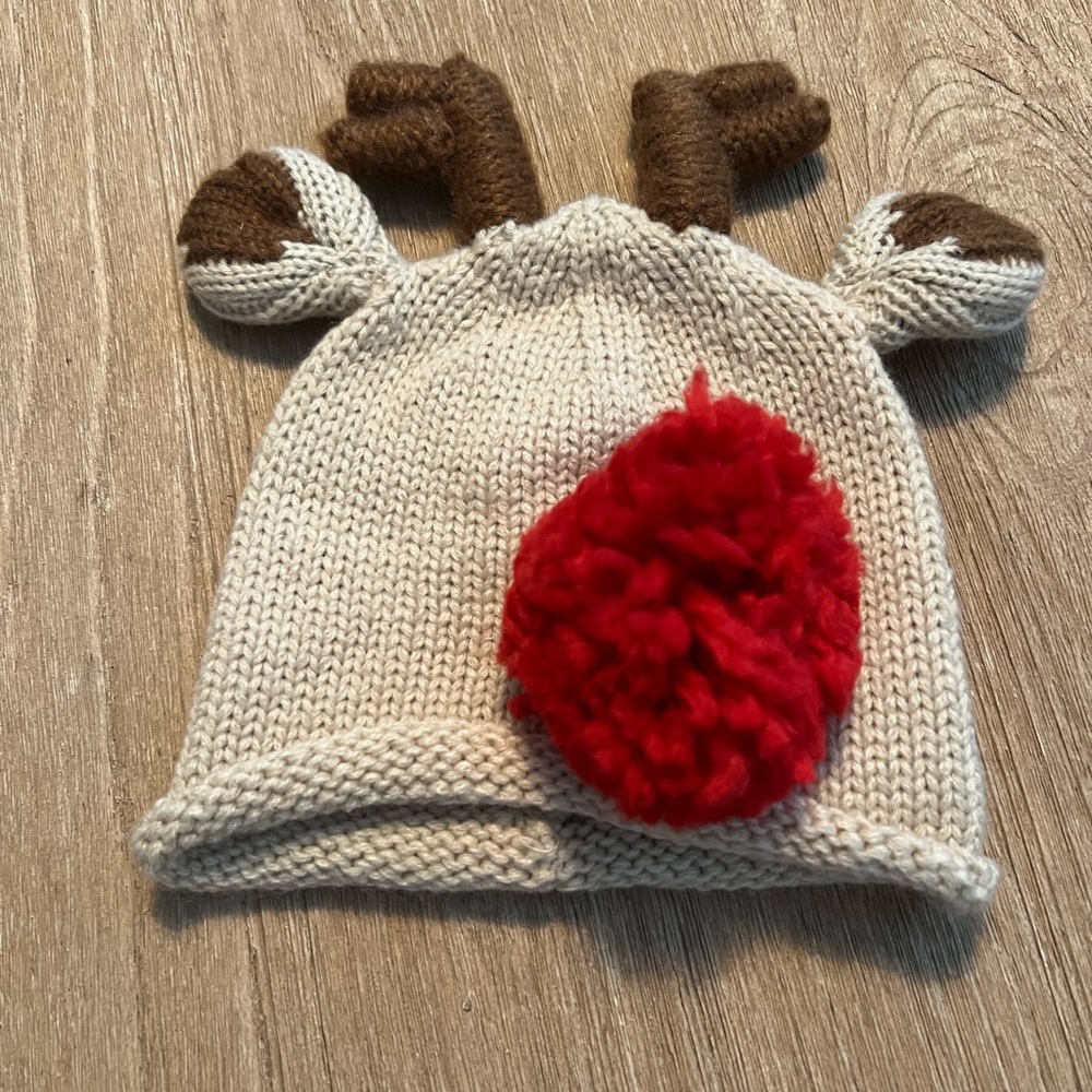 MUD PIE REINDEER HAT - 0-6 MONTHS